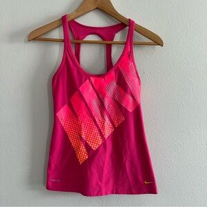 Nike Pink Fitted Athletic Tank Top